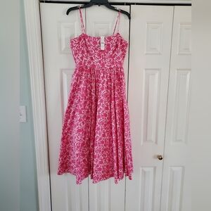 Chic Pink Floral Dress